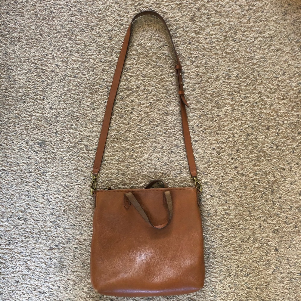 Madewell Zip-Top Transport Crossbody English Saddl